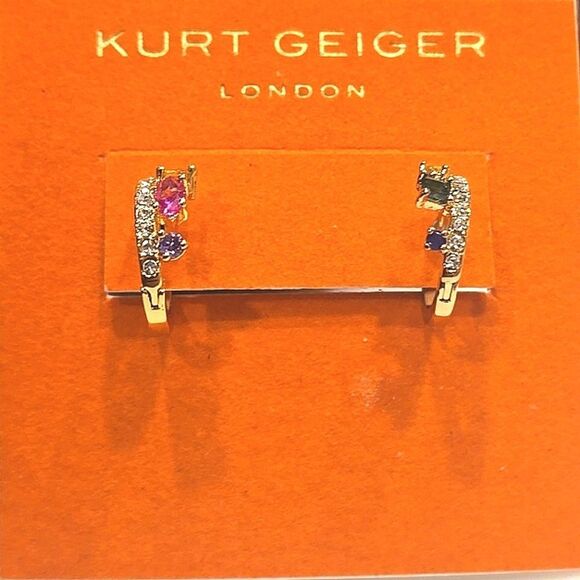 Kurt Geiger London Multi-Color Huggie Earrings - Picture 2 of 9